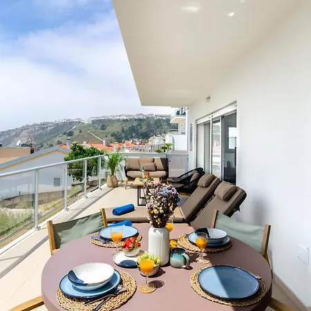 Daire Panoramic Views - Terrace, Sea Views & Pool Nazaré
